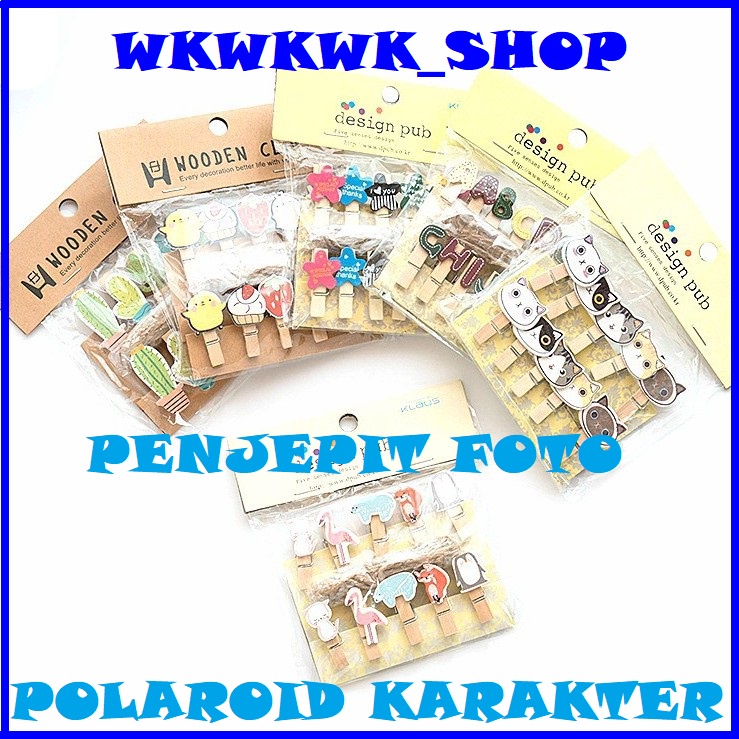 Jual Penjepit Foto Polaroid Motif Penjepit Foto Kayu Wooden Klip Shopee Indonesia