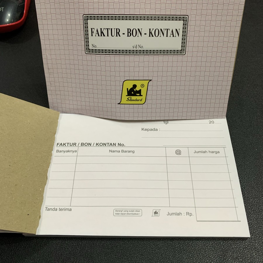 Jual Bon Faktur Rangkap 3 Kecil Standard Buku Nota Buka Samping Std Ply ...