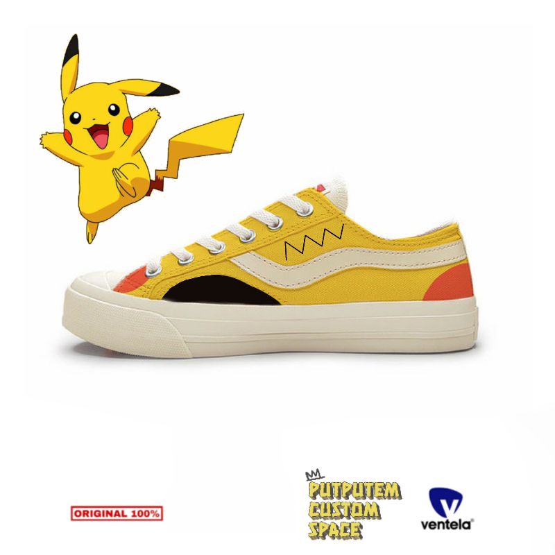Jual SEPATU PIKACHU POKEMON VENTELA CUSTOM | Shopee Indonesia