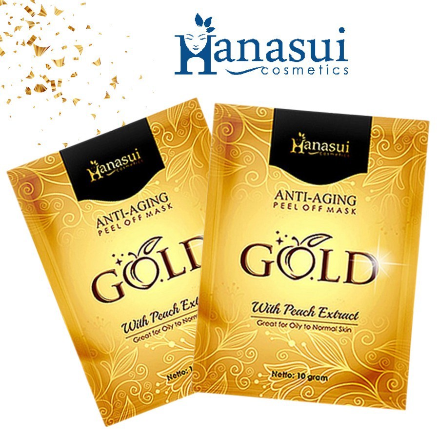 Jual HANASUI Naturgo Peel Off Masker Hitam Komedo | Gold Anti Aging ...