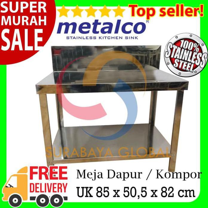 Jual Produk Terbaru - Meja Dapur Kompor Stainless Steel 2 Rak Serbaguna ...