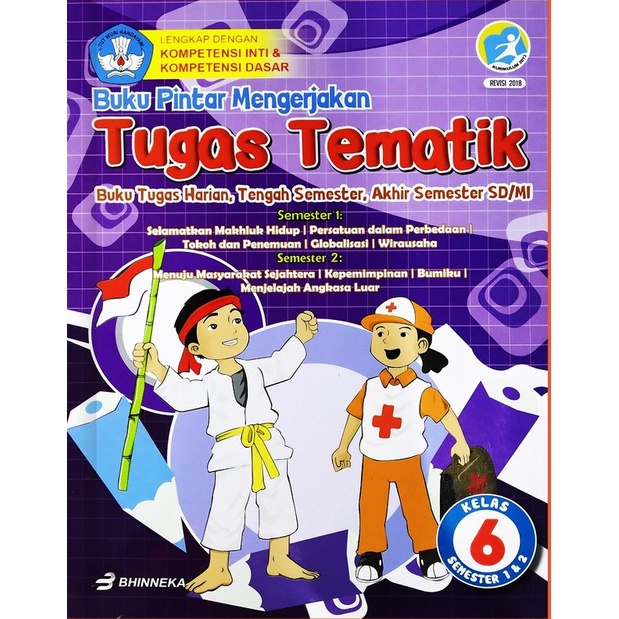 Jual Buku Tugas Tematik Kelas 6 Sd Mi Terbaru Bhinneka Buku Pendamping Tematik Shopee 3760