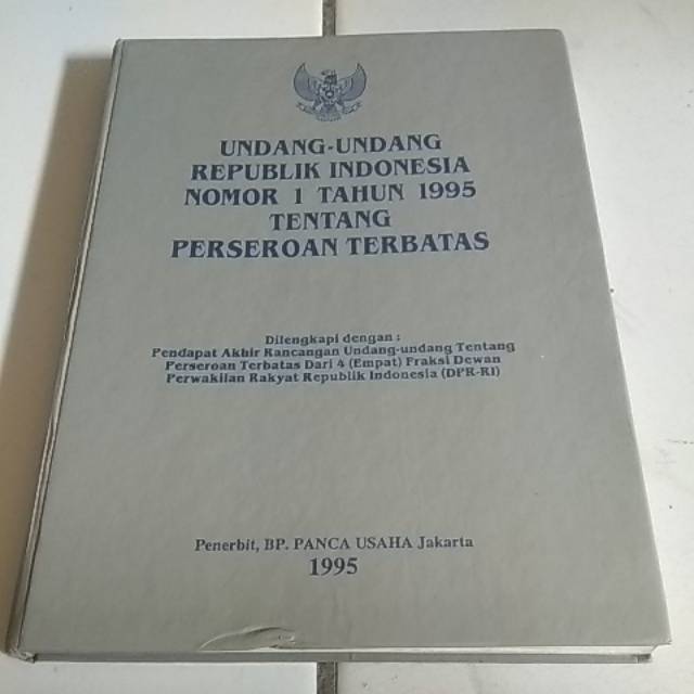 Jual Undang Undang RI NO 1 TAHUN 1995 TENTANG PERSEROAN TERBATAS ...