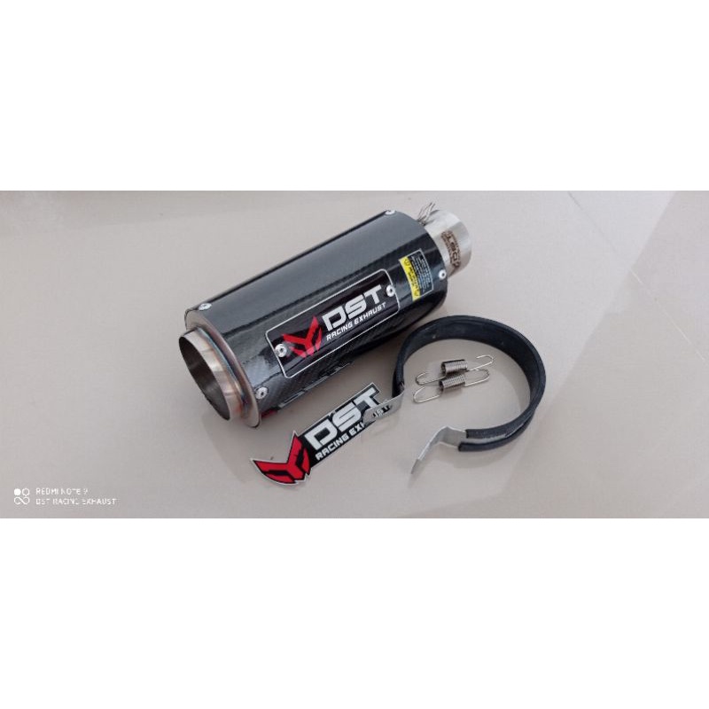 Jual Knalpot racing original DST racing gp carbon inlet 50mm silincer ...