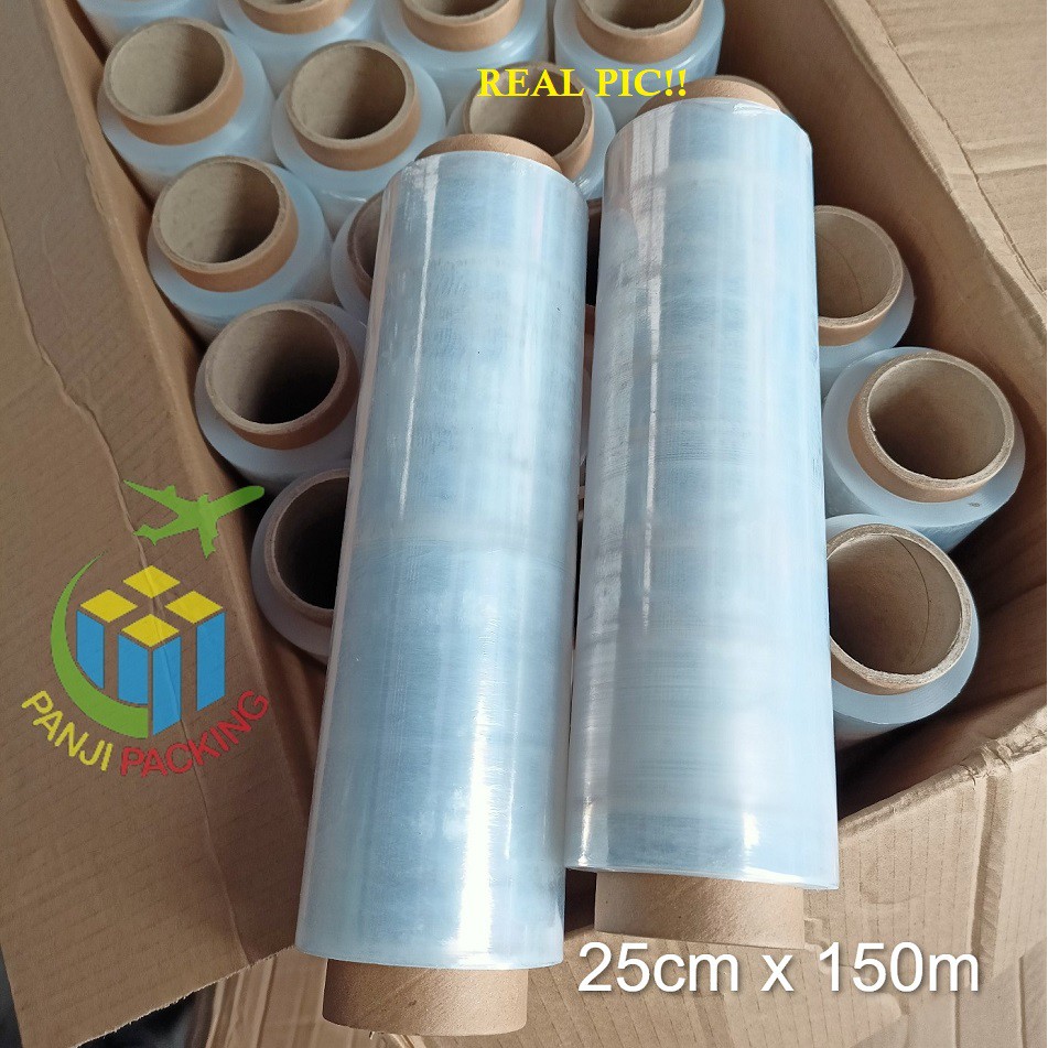 Jual Stretch Film Bening 25cm X 150m Plastik Wrapping Plastic Wrap ...