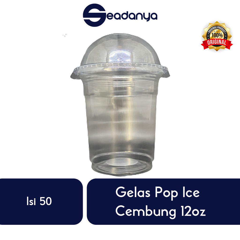 Jual Gelas Pop Ice 12oz Isi 50 Tutup Cembung Cup Plastik Gelas Minuman Aneka Jenis Serbaguna 7684