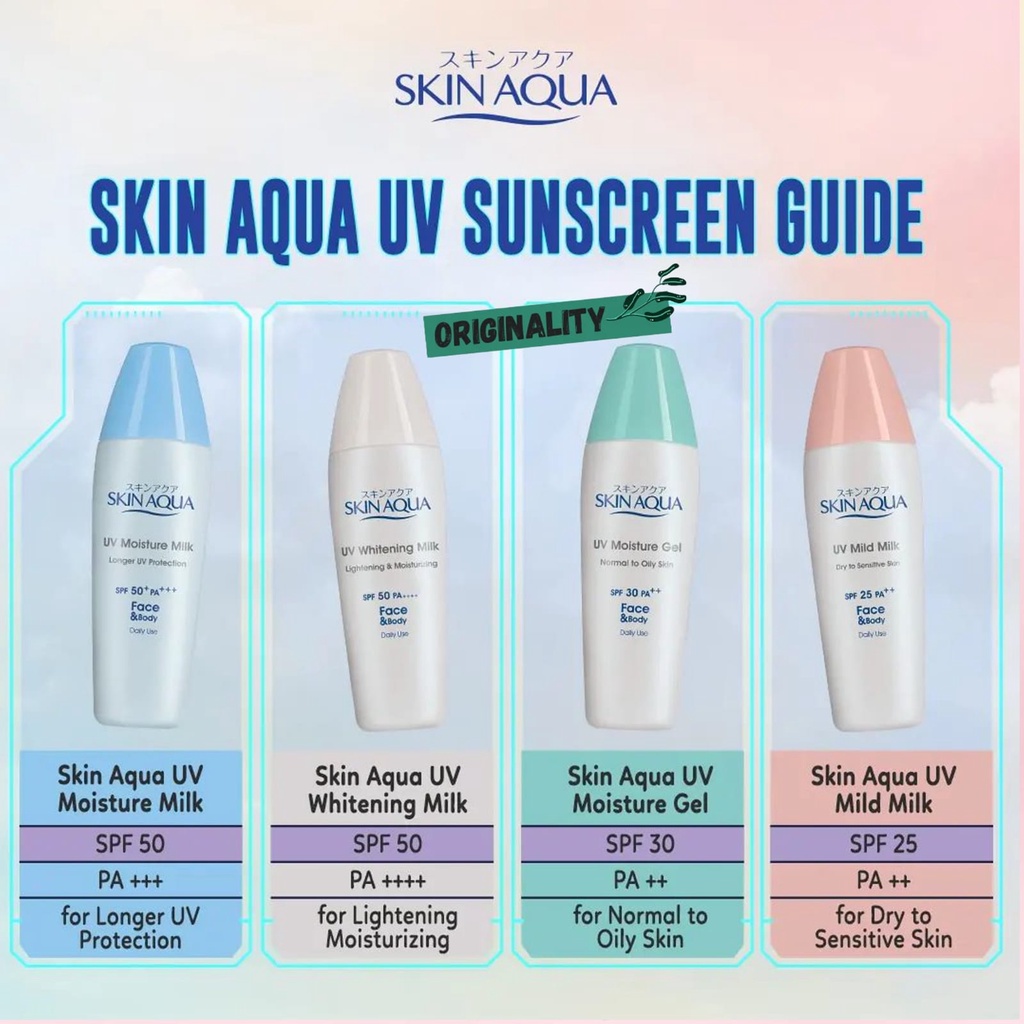 Jual [ originality ] SKIN AQUA SUNCREEN / SUNBLOCK | Shopee Indonesia