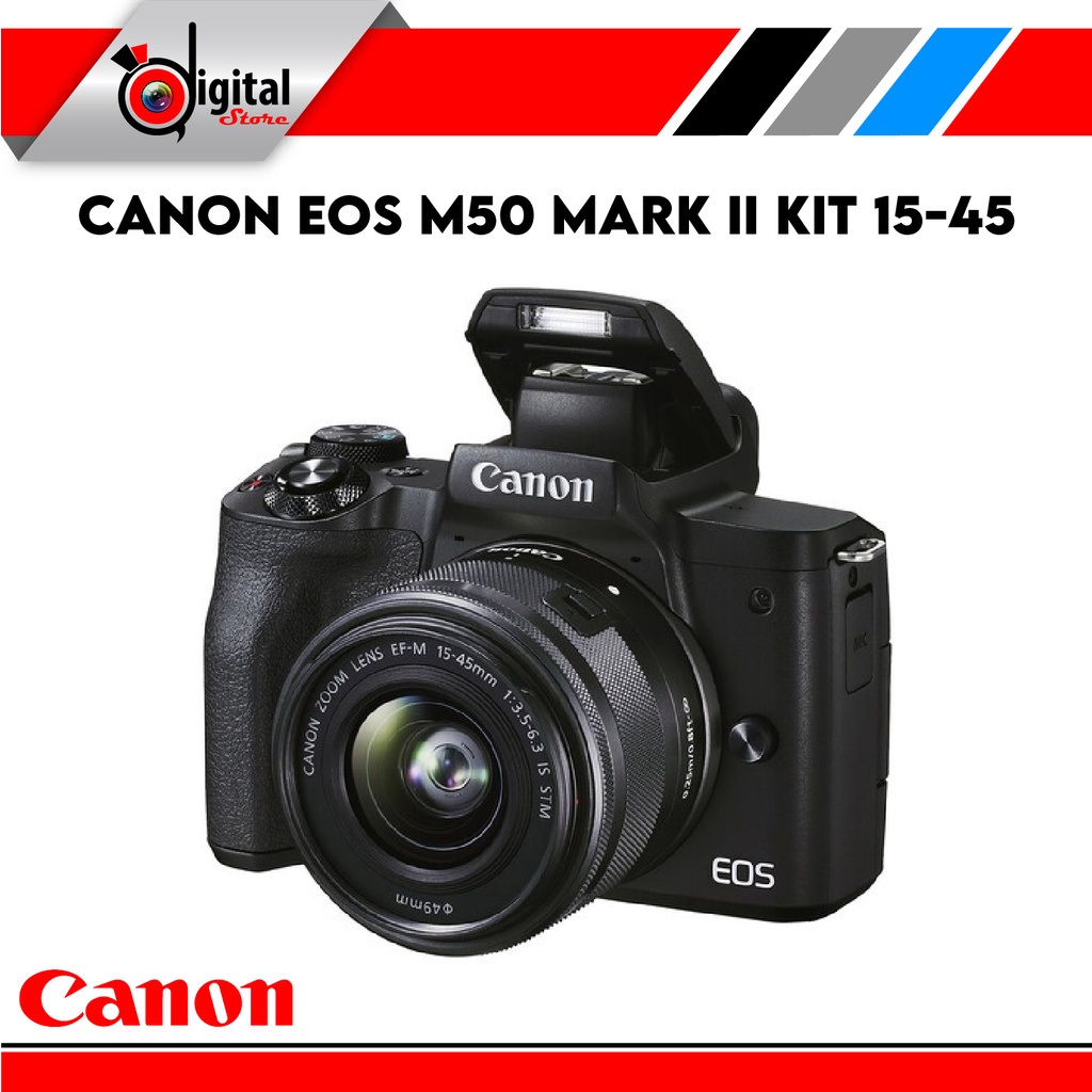 Jual Canon Eos M50 Kit 15-45 MM ( Black ) | Shopee Indonesia