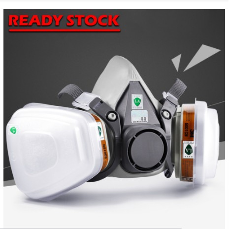 Jual Masker Gas Respirator 7 in 1 Safety Half Face Respirator Gas Mask ...