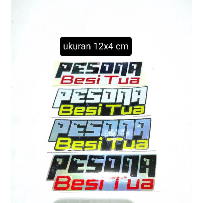 Jual Sticker Cutting Kata Kata Pesona Besi Tua Motor Mobil Murah Shopee Indonesia