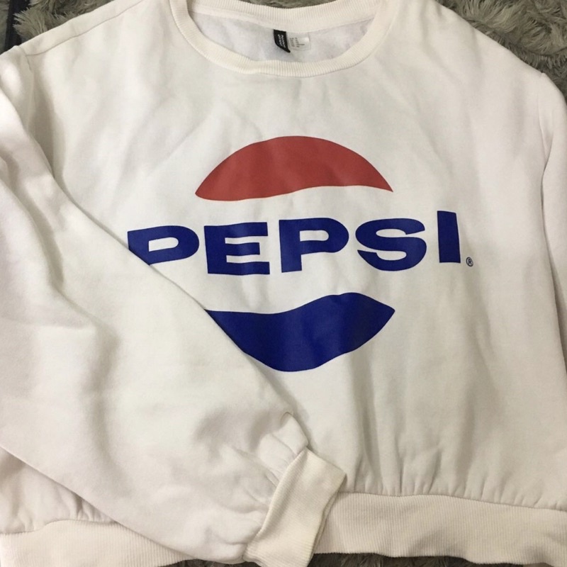 Jual H M PEPSI SWEATSHIRT SWEATER WHITE CREWNECK HNM NEW ORIGINAL Shopee Indonesia