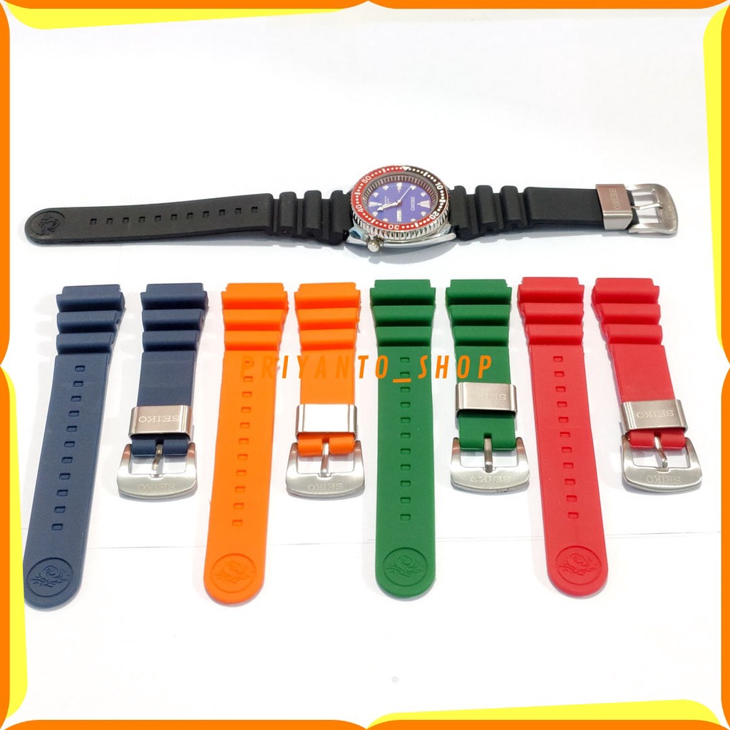 Jual Seiko Driver Mm Tali Jam Tangan Silicone Rubber Seiko Diver Strap Mm Seiko Prospex