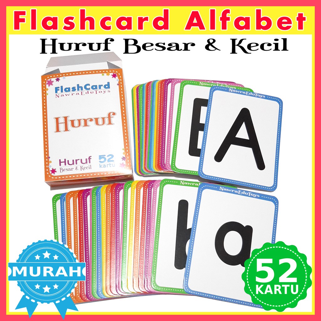 Jual Flashcard HURUF ABJAD Alfabet Alphabet Besar Kecil | Shopee Indonesia