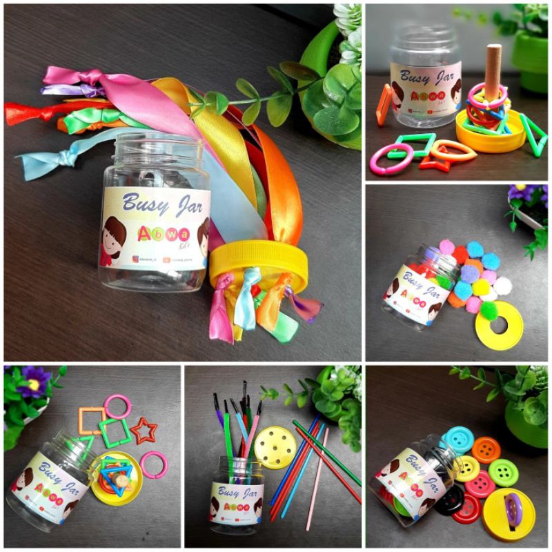 Jual "Busy Jar" Botol Plastik Mainan Mainan Edukasi Anak Balita dan ABK