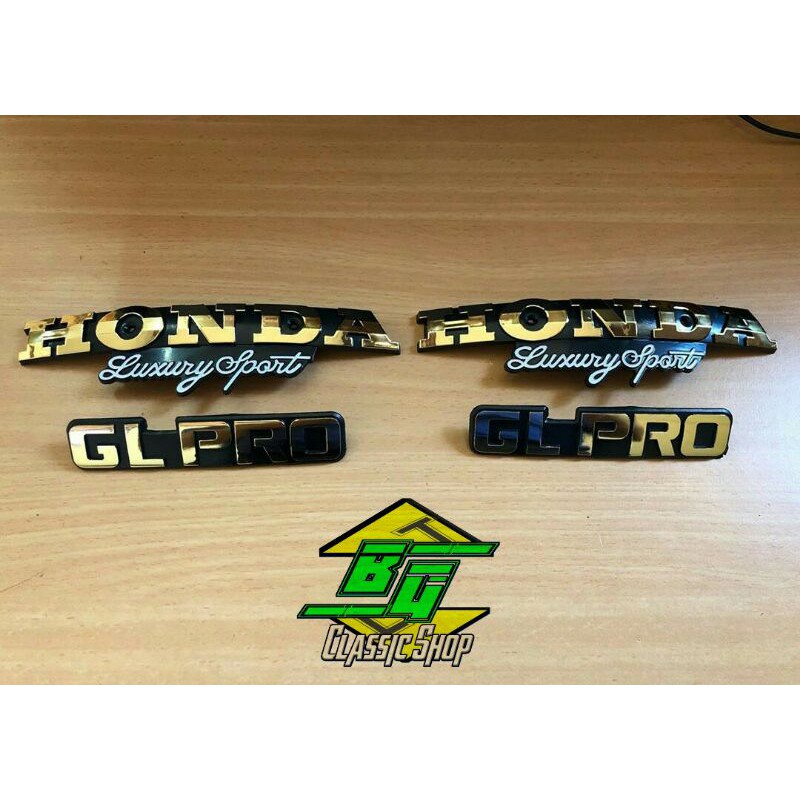 Jual emblem logo tangki set box aki gl pro detail original | Shopee