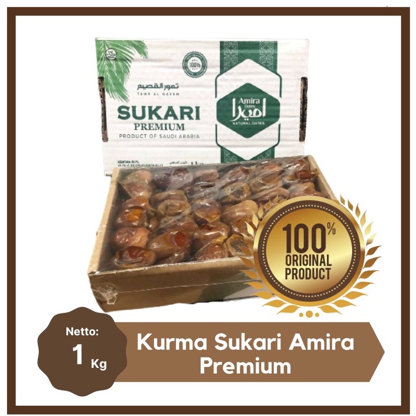 Jual Kurma Sukari Sukkari Premium Amira Dates Box 1kg Shopee Indonesia 3672