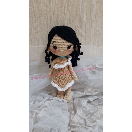 Jual boneka rajut pocahontas ( gantungan kunci) | Shopee Indonesia