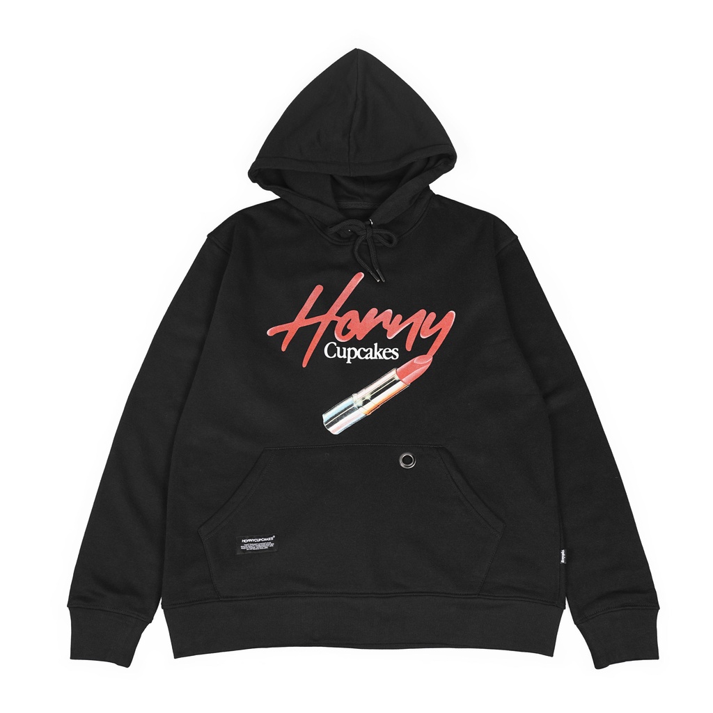 Jual Hornycupcakes Lipstick Pullover Hoodie Black Shopee Indonesia