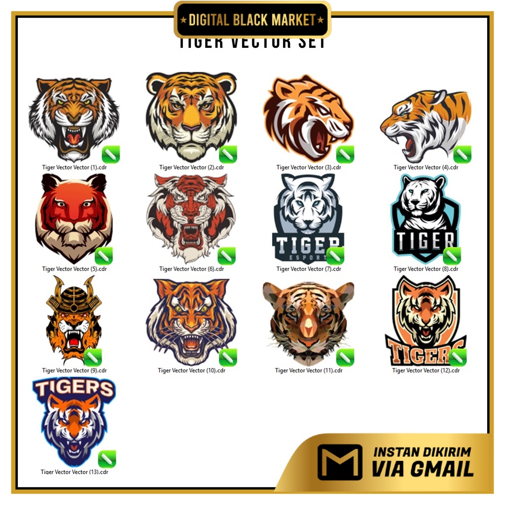 Jual Tiger Vector Set - Coreldraw | Shopee Indonesia