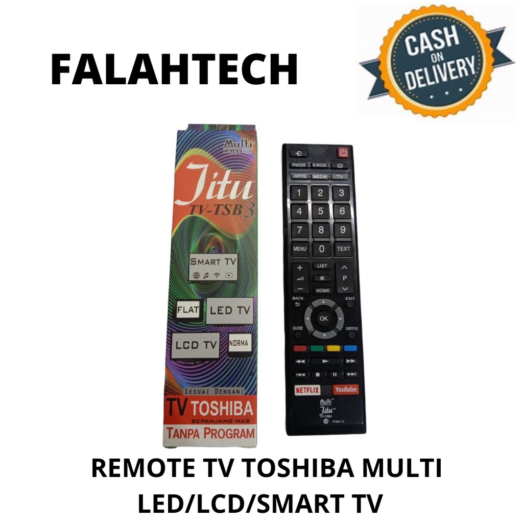 Jual REMOTE TV TOSHIBA JITU LED LCD SMART TV TV TABUNG REMOT TV TOSIBHA ...