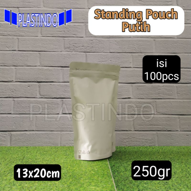 Jual Isi Pcs Standing Pouch Putih Super Aluminium Foil Gram X Shopee Indonesia