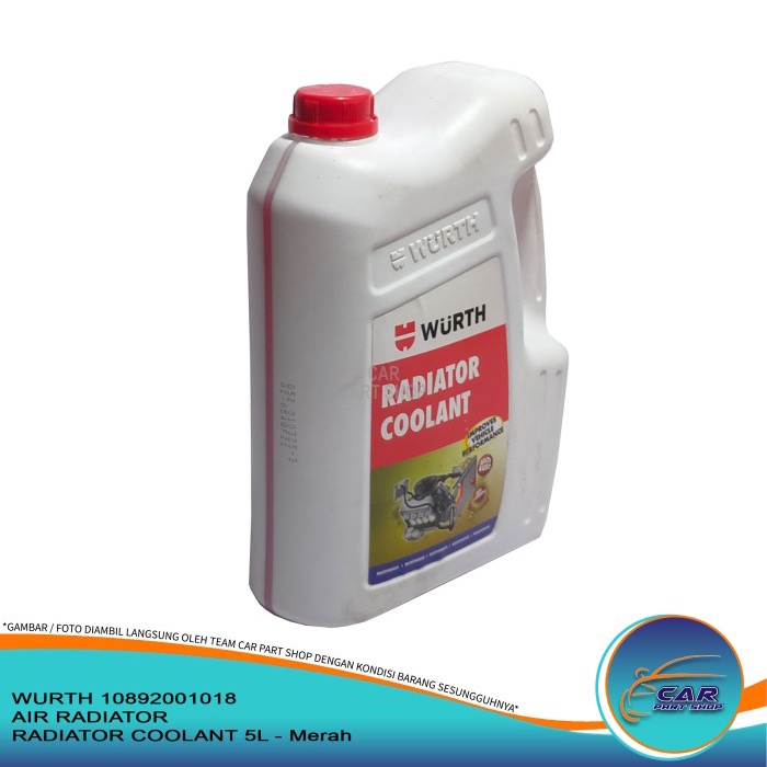 Jual AIR RADIATOR WURTH RADIATOR COOLANT 5L MERAH | Shopee Indonesia
