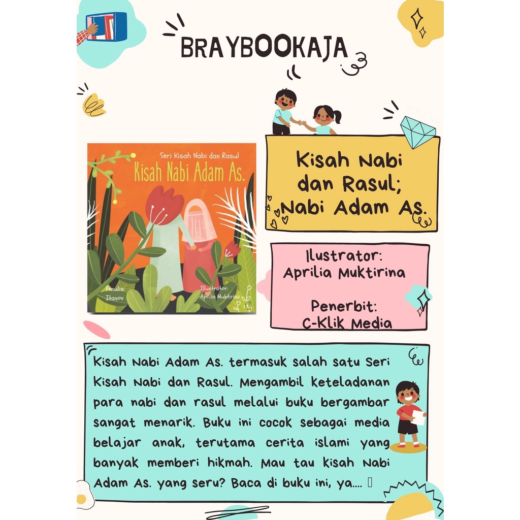 Jual BUKU ANAK : Seri Kisah Nabi Dan Rasul; Nabi Adam As. : BUKU CERITA ...