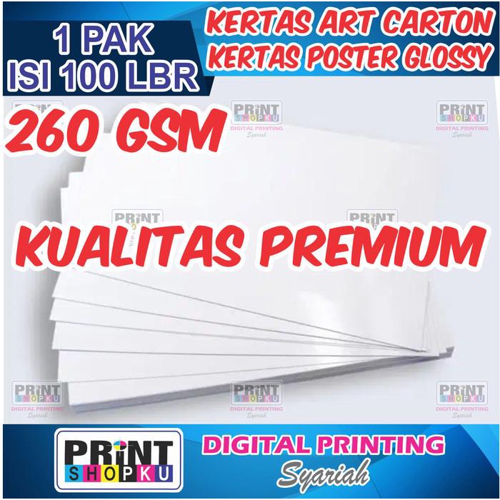 Jual Kertas Art Carton 260 Gsm Shopee Indonesia