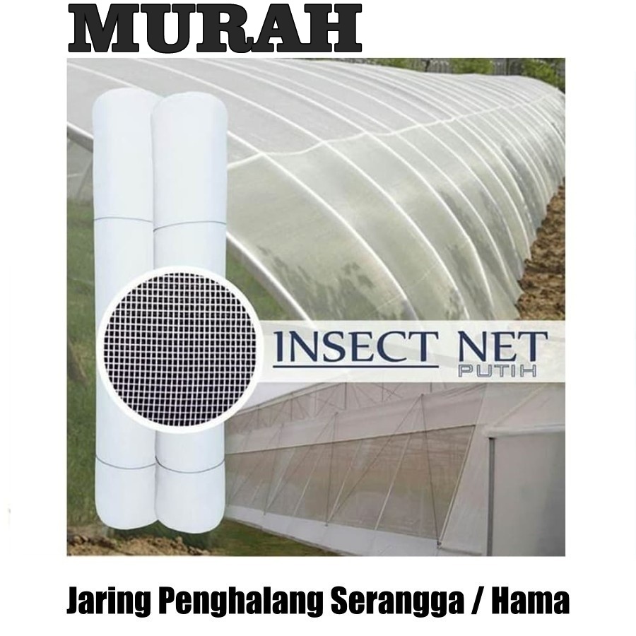 Jual COD Jaring Insect net greenhouse mesh 50 Lebar 1 meter Panjang 6 ...