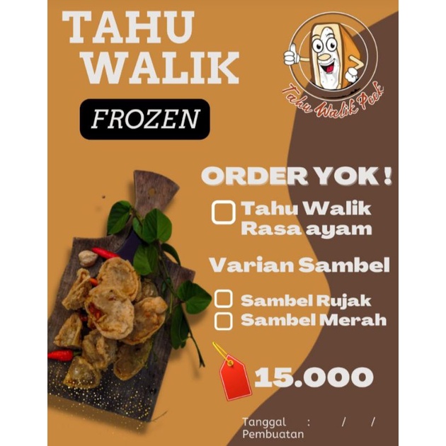 Jual Tahu Walik Sambal Rujak Frozen Shopee Indonesia