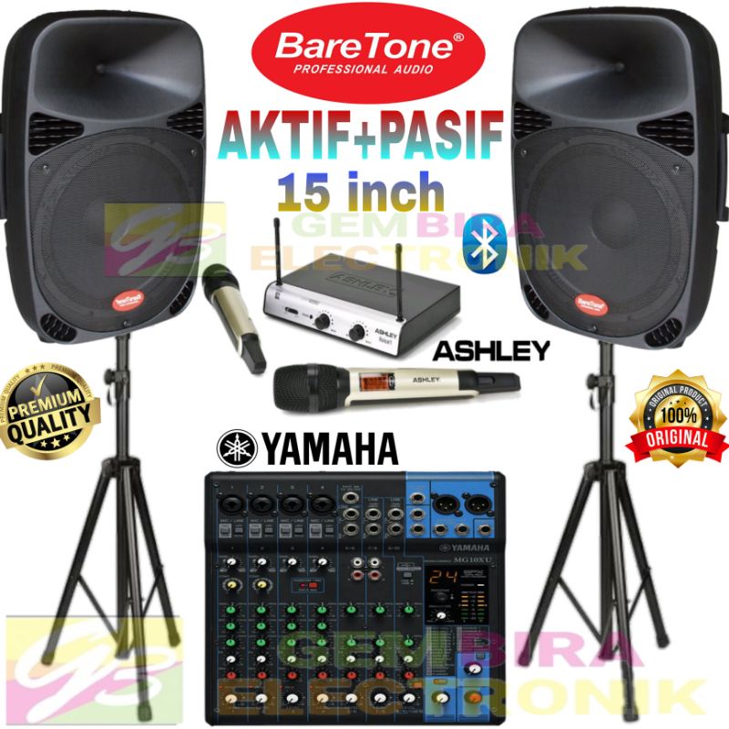Jual Paket Sound System Baretone Speaker Aktif Pasif 15 inch Outdoor