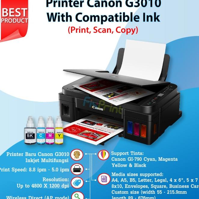 Jual Printer Canon G3010 G 3010 All in One Print Scan Copy WiFi Tinta