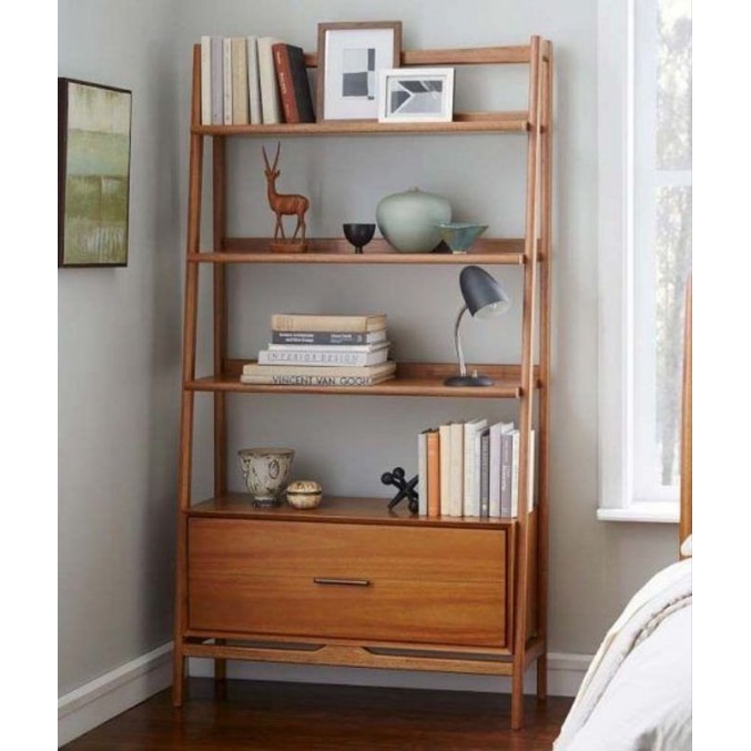 Jual rak buku laci modern bookshelf 2 varian | Shopee Indonesia