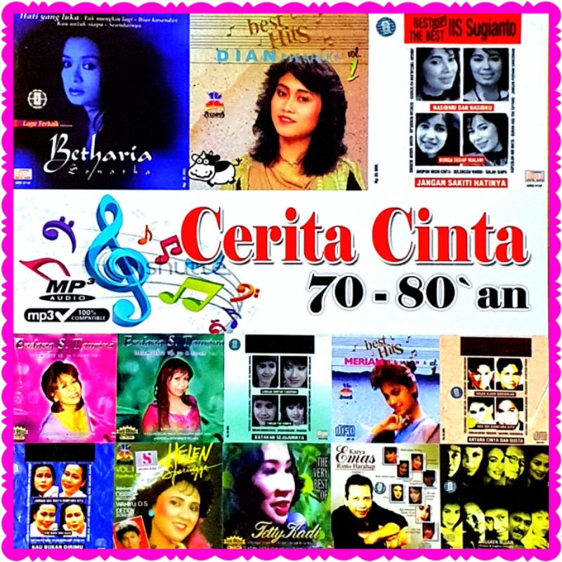 Jual KASET MP3 LAGU 70-80an CERITA CINTA POP INDONESIA TEMBANG KENANGAN