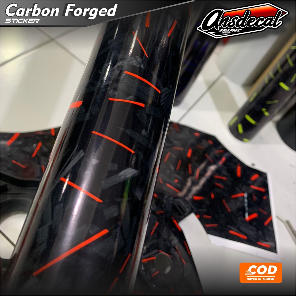 Jual Sticker Carbon Forged Ukuran Cm X Cm Shopee Indonesia