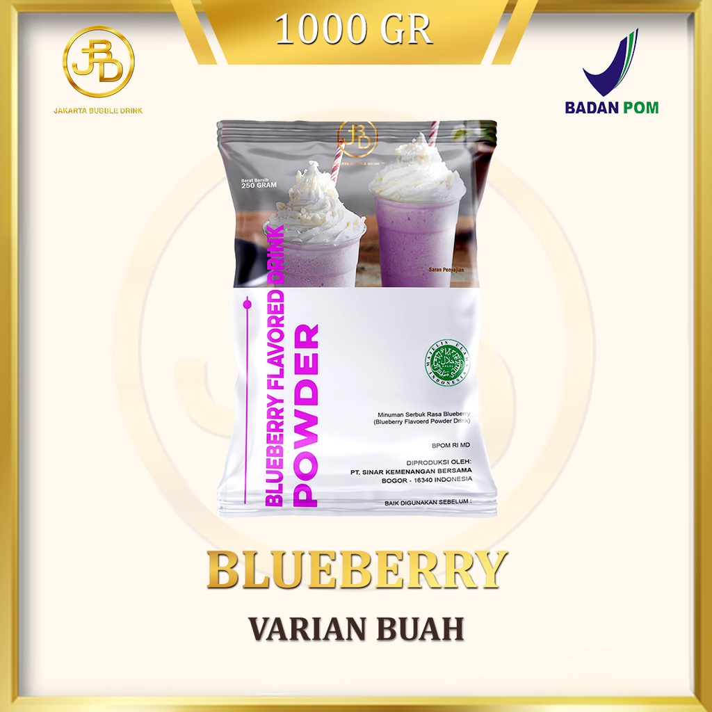 Jual Bubuk Minuman Premium BLUEBERRY -Jakarta Bubble Drink | BPOM&HALAL ...