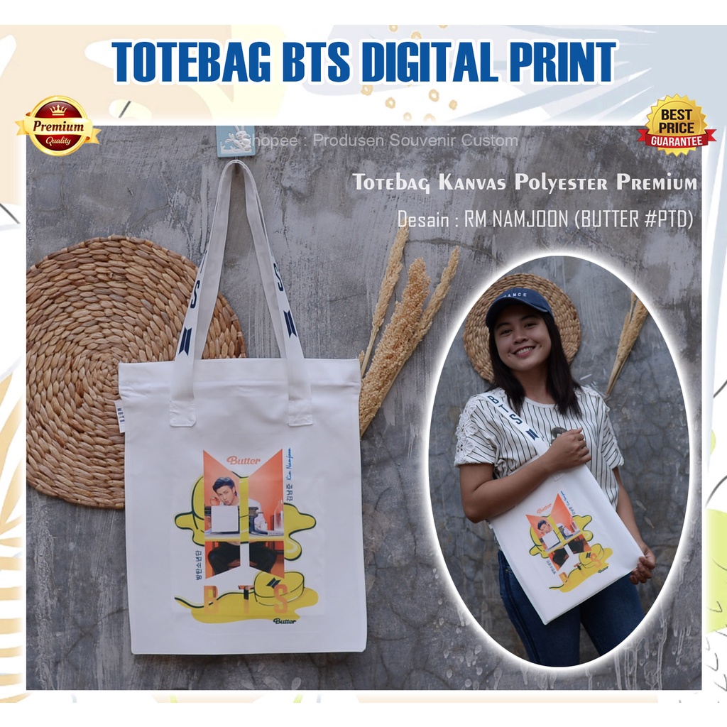 Jual Unofficial Totebag Bts Butter Permission To Dance Tote Bag Kanvas