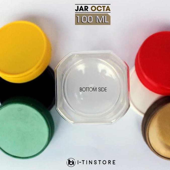 Jual BOTOL PLASTIK PET JAR / TOPLES 100ML KOTAK SEGI DELAPAN /OCTAGON ...