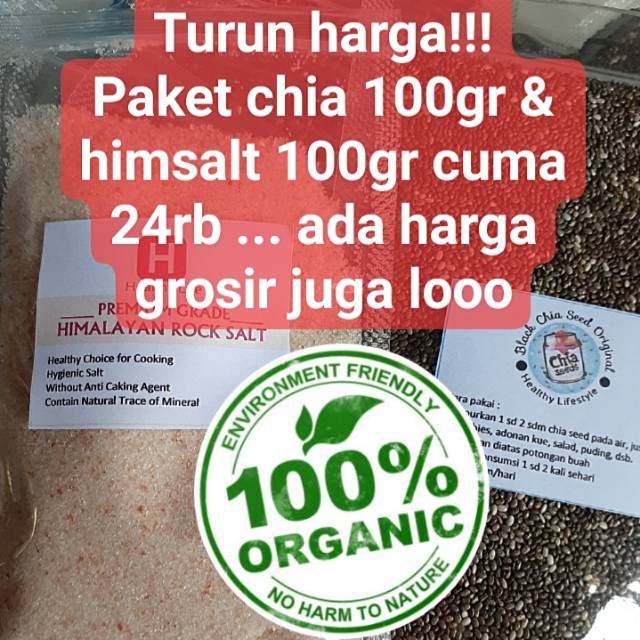 Jual Paket jsr super chia seed dan garam himalaya dapat Chia seed