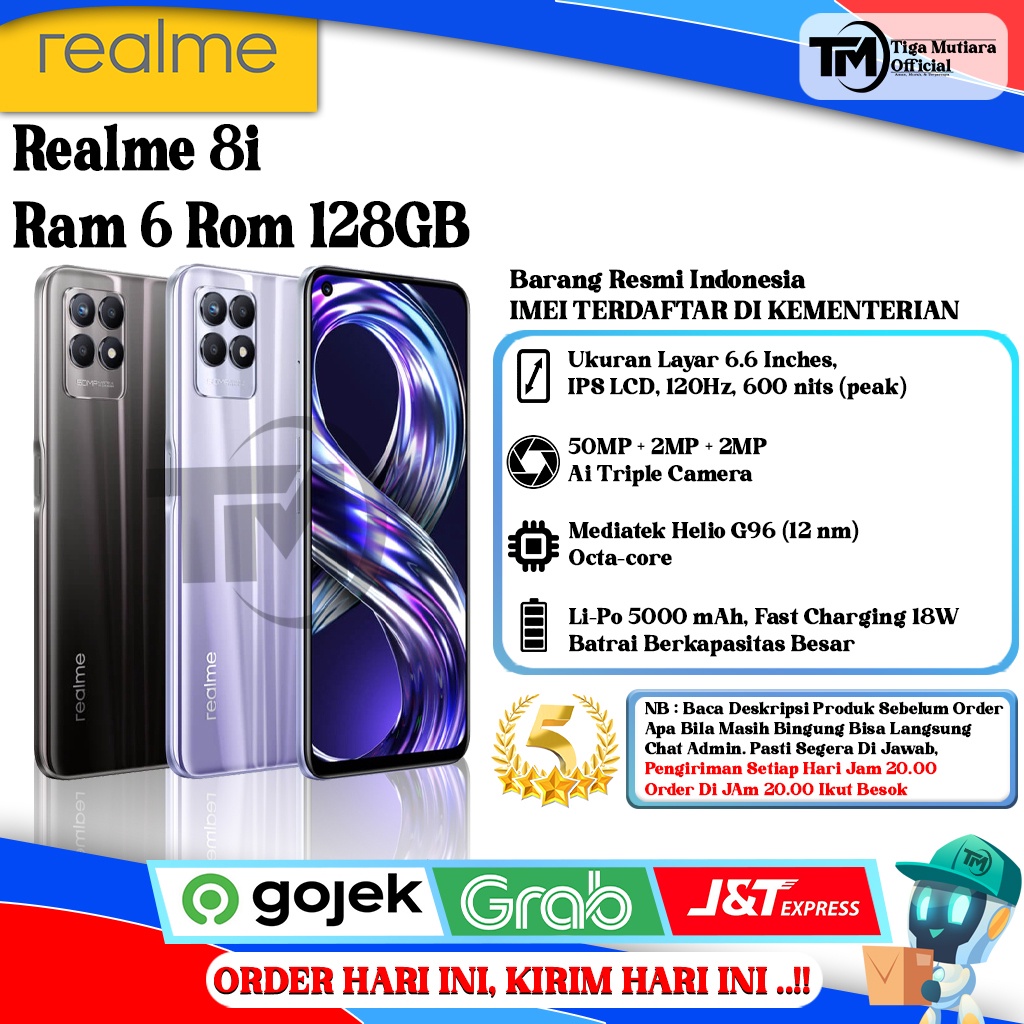 Jual Realme 8i Ram 6 Rom 128GB Segel Original & Bergaransi Resmi ...