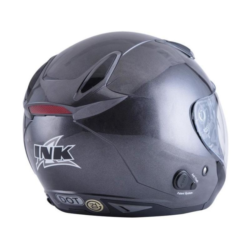 Jual helm ink metro solid black metal | Shopee Indonesia