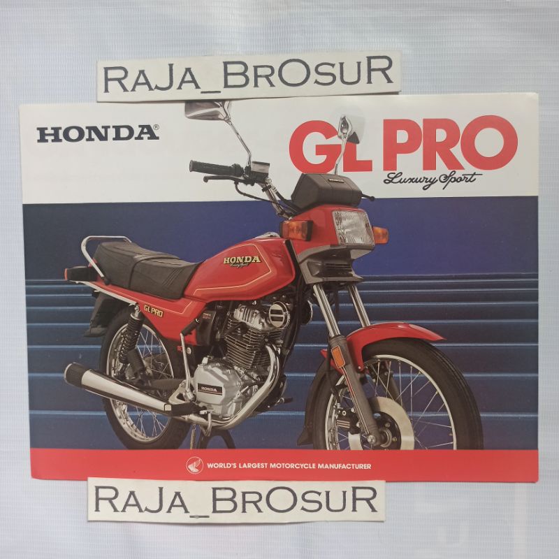 Jual Poster brosur katalog leaflet jadul lawas Honda GL PRO 1983