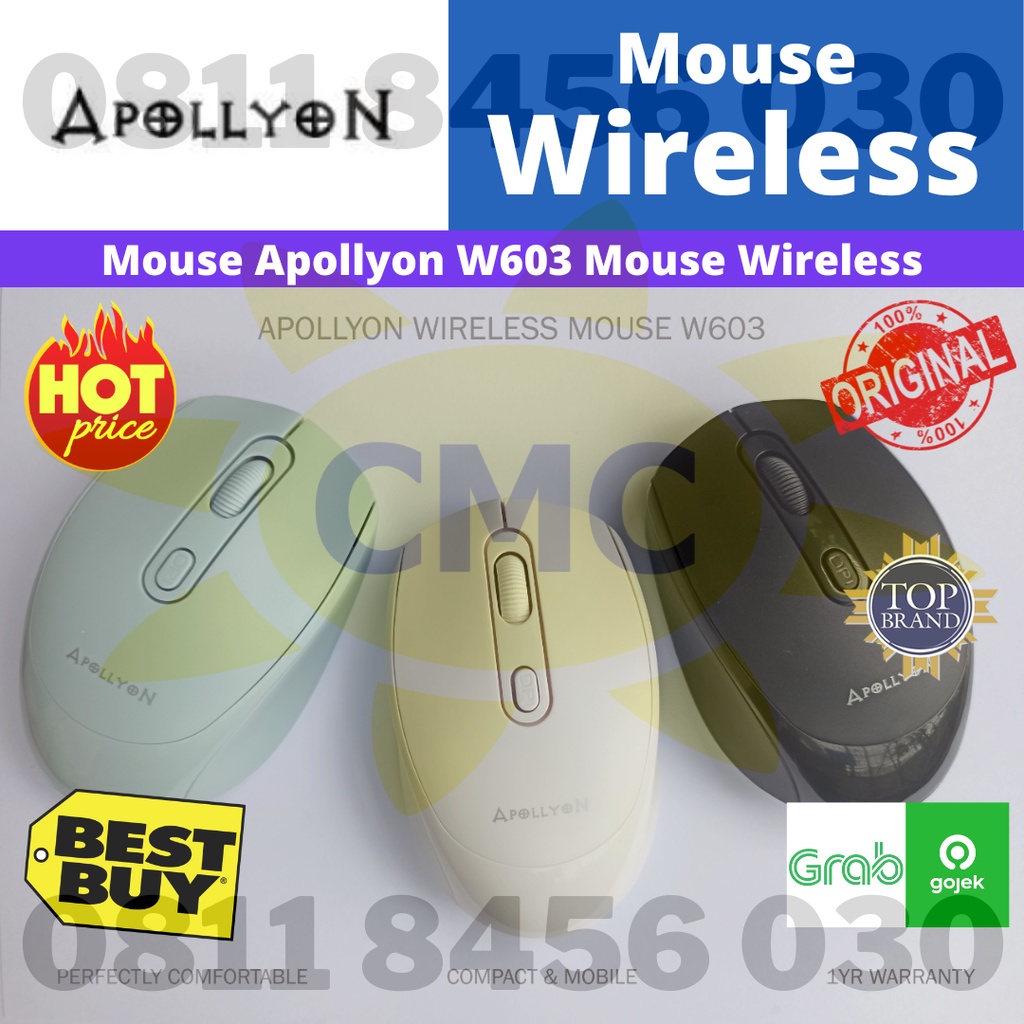 Jual Mouse Apollyon W603 2.4Ghz Ultra Stable Wireless | Shopee Indonesia