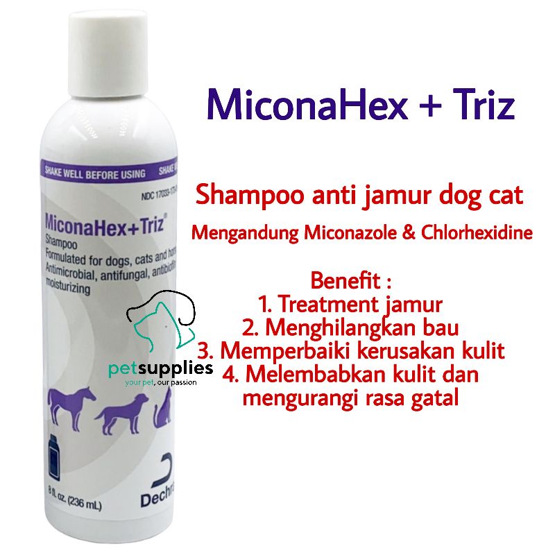 Jual Shampoo Anjing Kucing Anti Jamur MICONAHEX + TRIZ Medicated ...