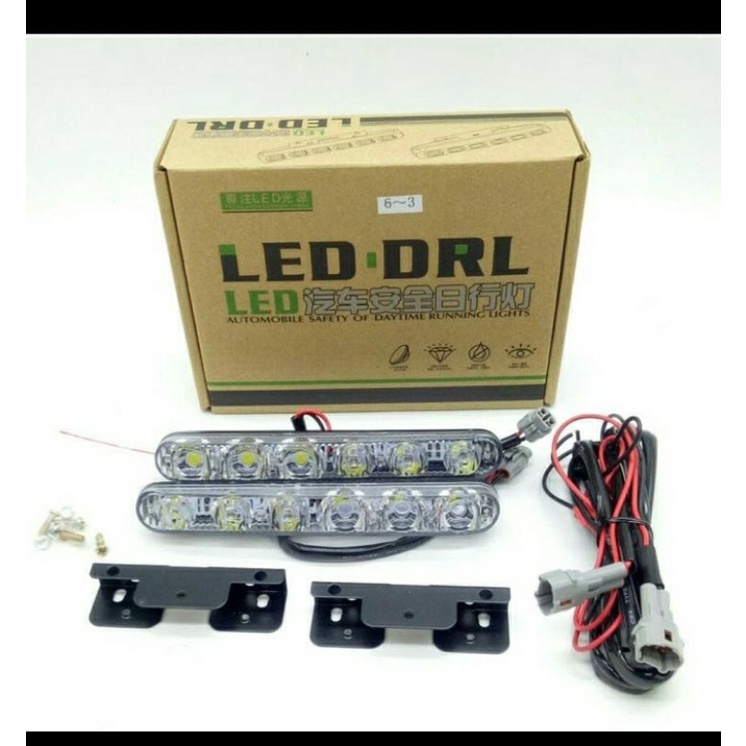 Jual DRL LED model fortuner terang 2x6 titik / lampu led DRL 6 titik ...