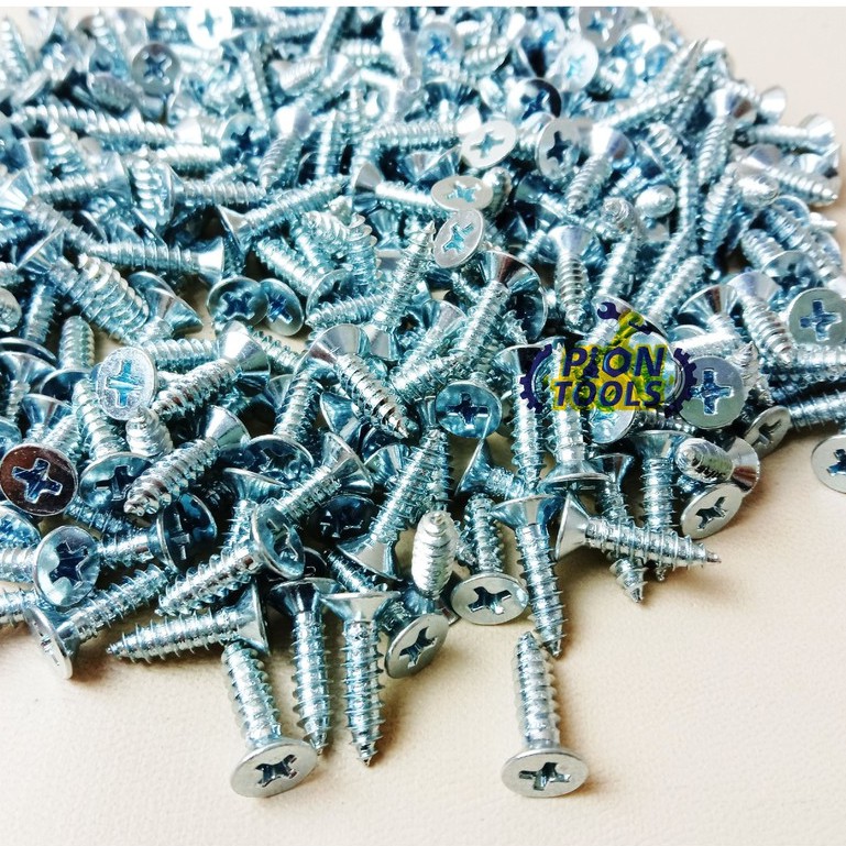 Jual 50 pc TAPPING JF 8x5/8 Sekrup Tapping FH Sekrup Kepala Rata ...