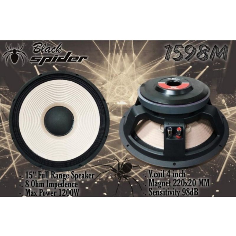 Jual Speaker Black Spider 1598 M new Subwoofer 15 inch Black Spider