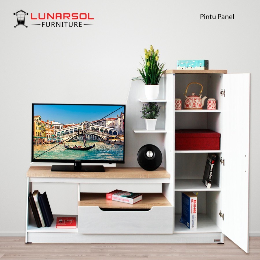 Jual Meja Buffet Rak TV LUNAR LVR 130 Panel | Shopee Indonesia
