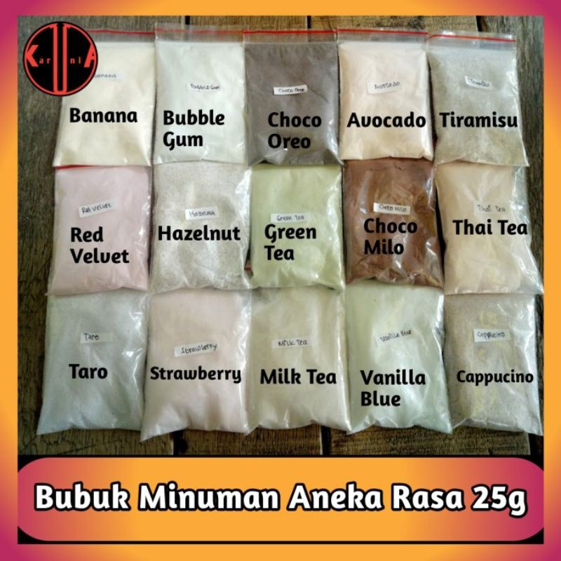 Jual Bubuk Minuman Rasa 25gr Minuman Kekinian Berbagai Rasa 1kg Bisa 40 ...