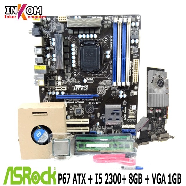 Jual Paket Mainboard Mobo Motherboard P Atx Dengan Processor I